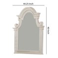 thumbnail image 5 of Scalloped Design Wooden Frame Mirror with Distressed Detail, White- Saltoro Sherpi, 5 of 5