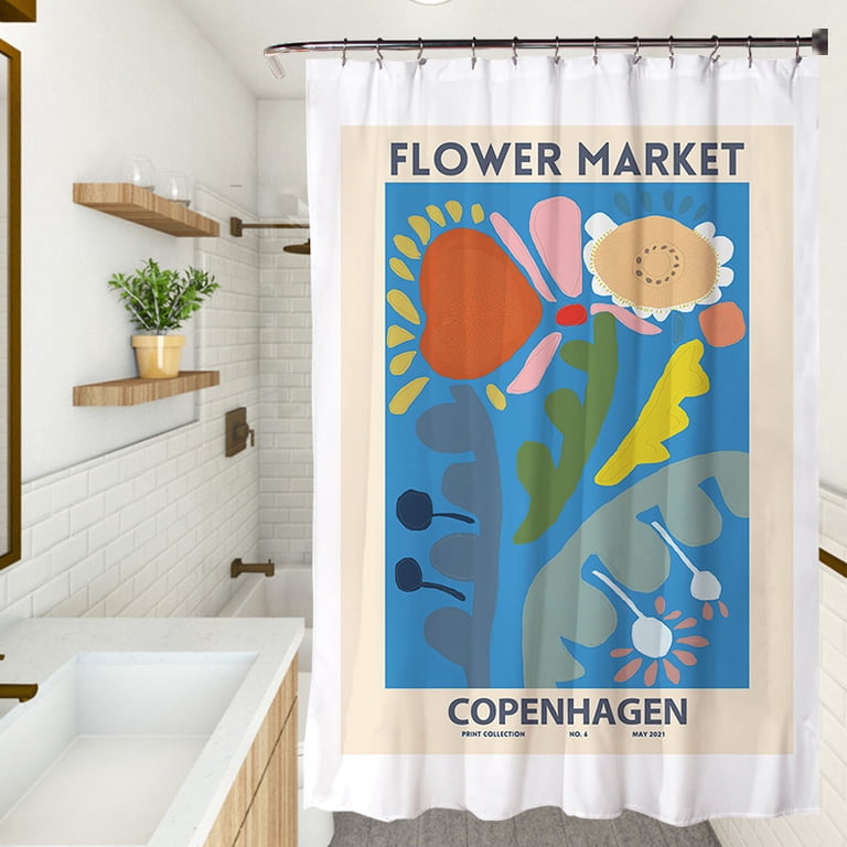 Shower Curtain Bathroom Shade Hand-painted Shower Curtain 1.5M 