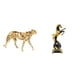 thumbnail image 1 of Figura De Caballo Guepardo Dorado, Escultura Animal Moderna, Centro De Mesa Decorativo, Adorno De Mesa Para Oficina, Dormitorio, Decoración Del Hogar, 1 of 8