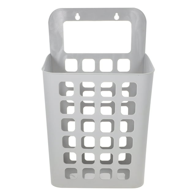 Plastic Detachable Laundry Container Hanging Storage Basket Organizer Household Supplies (Large, Grey)