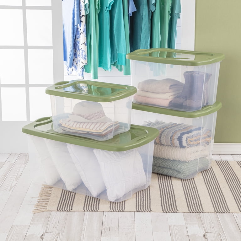 Sterilite EZ Carry 40-Quart Storage Bin, Green photo 7