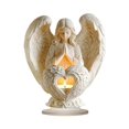 thumbnail image 1 of Elegant Acrylic Praying Angel with Heart Motifs 2D Flat Ornament with Base Ideal For Family Decors Keepsakes Gifting, 1 of 4