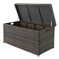 thumbnail image 6 of Barara King Simple And Practical Outdoor Ratton Deck Box Storage Box, Shelf Storage Basket, Brown, 6 of 18