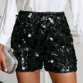 thumbnail image 2 of Afdoent Shorts For Women Glitter Sequin Shorts Banquet Glitter Pants Beach Vacation Outfits, 2 of 6
