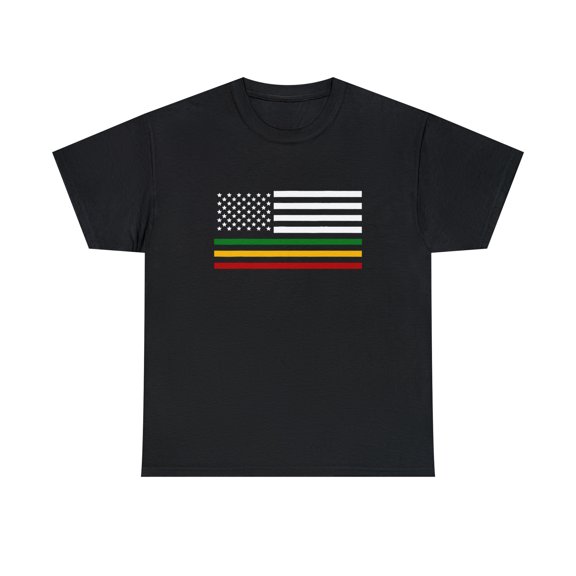 Rasta America Flag American African USA Reggae T-Shirt