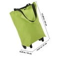 thumbnail image 2 of FUTUREORYY Folding Design Trolley Bag Trolley Bags Metal Green 1Pcs, 2 of 6