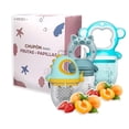 thumbnail image 1 of Chupones Alimentadores Dibujos Animados BPA Libre 3 Piezas Pig, Dino y Monkey para Bebés 4m+ Azul, V, 1 of 8