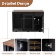 thumbnail image 6 of JOIVI 44" Dog Crate Furniture with Sliding Barn Door, Wooden Dog Kennel with Drawer and Storage Cabinet, Black, 6 of 9