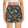 thumbnail image 2 of Lsque Flowers Butterfly Printed Women's Running Shorts with Liner Pockets,Elastic Quick Dry Workout Athletic Gym Yoga Shorts,Womens High Waist Shorts-Medium, 2 of 9