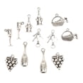 thumbnail image 4 of Wine Bottle Grape Charm Pendants, Vintage Style Pendants Multi Purpose Light Weight  12 Pcs  For Handicrafts, 4 of 8