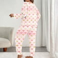 thumbnail image 6 of Women's Valentine's Pajamas Heart Printed Long Sleeved Top+Pants Casual Home Wear Pajama Set,Valentine's Day Gift for Her, 6 of 7