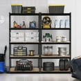 thumbnail image 7 of Garvee Garage Shelving, 5-Tier Adjustable Height Metal Utility Shelves for Garage, 72" Garage Storage Shelves Heavy Duty, Industrial Shelving Utility Shelf, Black-Load 3860 Lbs, 7 of 7