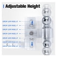 thumbnail image 3 of 2'' Receiver 6'' Drop/Rise Adjustable Trailer Tow Hitch Dual Ball W/Lock 10000lb ,Weatherproof Double Locking Hitch Pin, 3 of 7