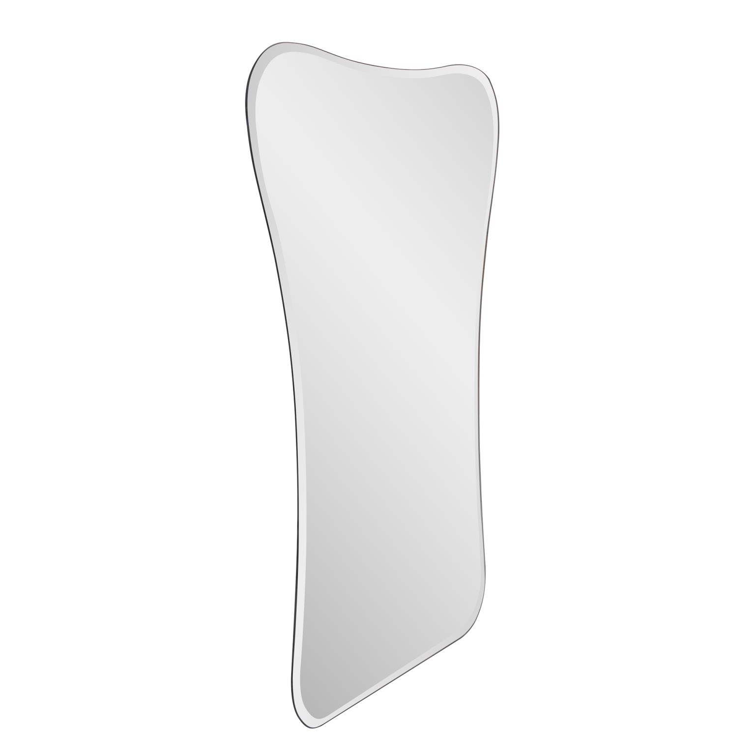 Tyler Dillion Glossy Black Oversized Full Length Textured Wood Framed Beveled Mirror 96"H x 48"W
