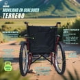 thumbnail image 3 of Silla de Ruedas Todo Terreno | Incluye Bomba de Aire y Kit de Reparación | Soporta 110 Kg, Llanta Trasera Neumática 24” | (Azul), 3 of 10