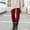 Red, variant on Womens Cotton Leggings High Waist Full Length Buttery Soft Tummy Control Cycling Yoga Pants Active Wear Pants