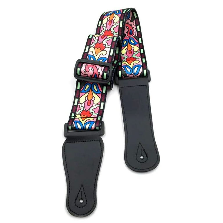 Adjustable Heavy Duty Guitar Strap For Electric Acoustic Guitar Bass Leather