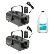2) American DJ 600W Snow Machine w/ Wired Remote & American DJ Snow Fluid, 1 Gal