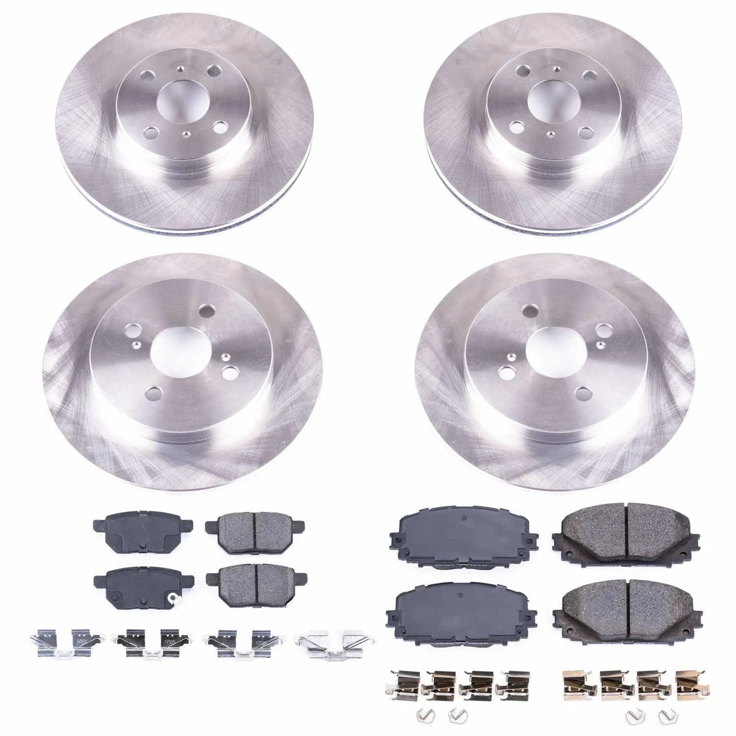 PowerStop Front and Rear Stock Replacement Brake Pad and Rotor Kit Fits: TOYOTA Select Models KOE6105