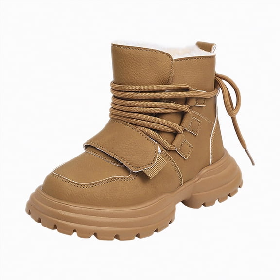 CAICJ98 Boys Girls Winter Shoes Warm Water-Resistant Ankle Boots Anti-Slip Outdoor Shoes Little Big Kids Girls Boots Snow Boots for Boys Girls (Toddler/Little Kid/Big Kid),12.5