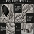 thumbnail image 6 of Gray Medieval Scarf Cowl Halloween Shawl Cotton And Linen Multifunctional Scarf Shawl Cape Halloween Costume Accessories One Size, 6 of 9
