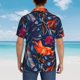 thumbnail image 4 of Balery Tropical Flower Camisas hawaianas de manga corta para hombre, camisas playeras de corte holgado, camisas de vacaciones con botones,XX-Large, 4 of 7