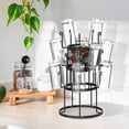 thumbnail image 3 of 3 Tier Mug Tree Organizer Stand Cup Tree Holds up to 15 Mugsfor Kitchen Pantry, Black, 3 of 8