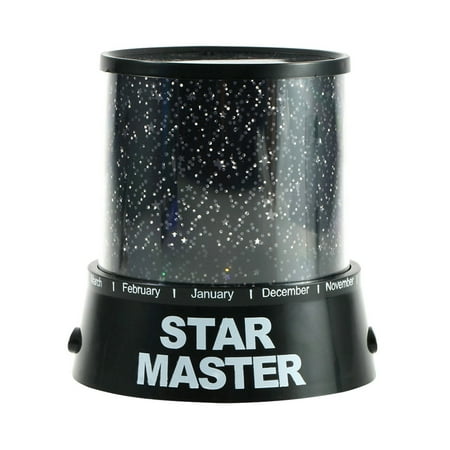 

Fantastic Colorful Starry Sky LED Projector Twilight Romantic Night Light Lamp(Black)