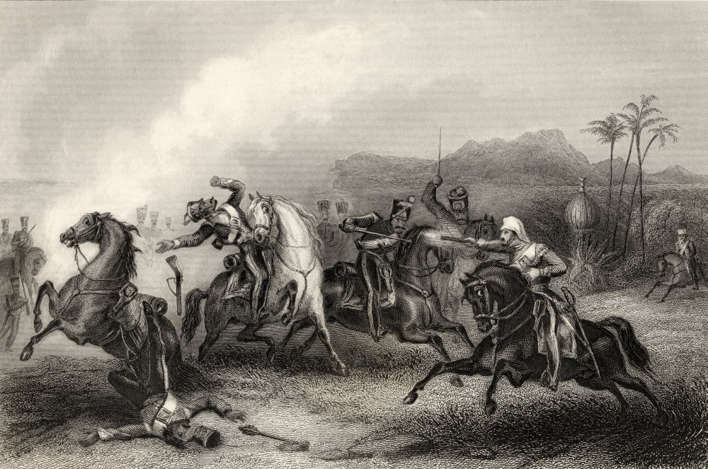 Encounter Between Lieutenant Hills And A Body Of Sepoy Cavalry James Hills 1833 To 1919 Welsh Second Lieutenant In The Bengal Horse Artillery Recipient Of The Victoria Cross For Gallantry From The His