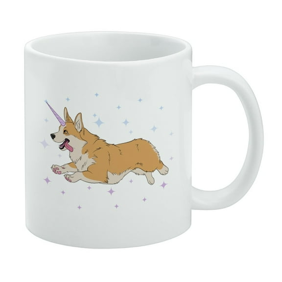 Unicorg Corgi Unicorn White Mug