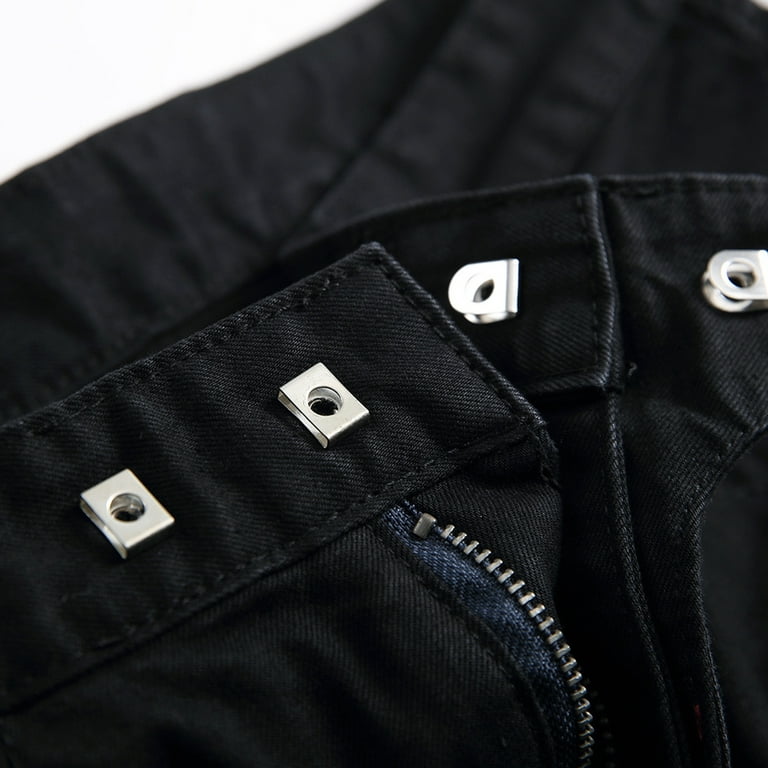 YYDGH Men's Casual Denim Shorts Classic Fit Ripped Jeans Biker Shorts Black  XL 