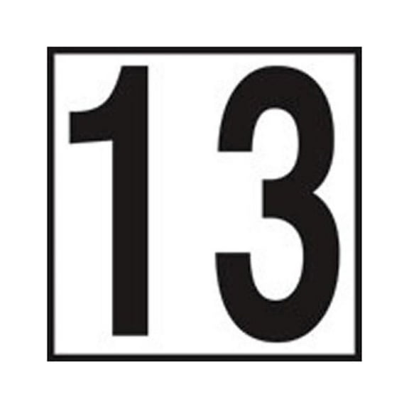 Inlays CC611095 6" x 6" 13 Printed Ceramic Smooth Tile with 5" Lettering