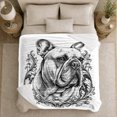 thumbnail image 5 of Elegant French Bulldog Portrait Autumn autumn celebration Living Room, Warm Flannel Blanket for Living Room and Bedroom, Peaceful Pet Portrait Pattern, Dog Lovers autumn celebration Gift, 5 of 9