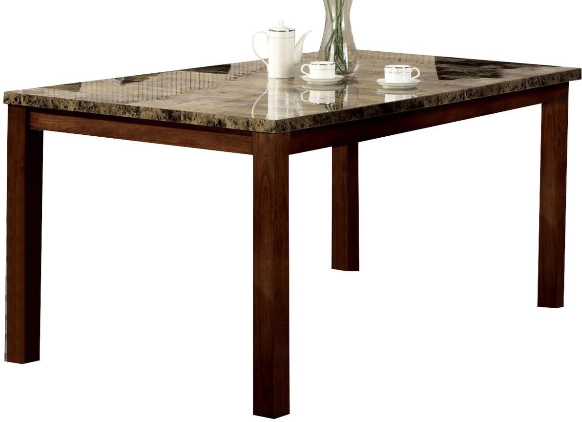 Blackburn Faux Marble Top Dining Table Warm Brown