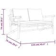 thumbnail image 4 of vidaXL Garden Bench with Dark Grey Cushions Bamboo, 4 of 4