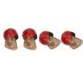 thumbnail image 3 of unids/set tapa de válvula de neumático forma de calavera con anillo de goma para coches bicicletas SUV camiones motocicletas rojo, 3 of 5