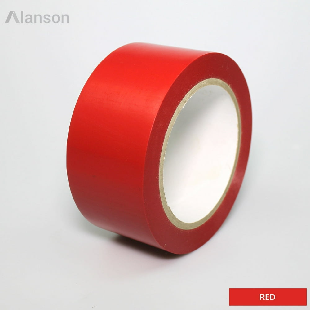 1/2"(12mm) Industrial Grade Colored Vinyl Tape ,Red [96 Rolls]