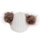 thumbnail image 1 of Gorro de invierno cálido para niños, tejido con forma de mapache y perro, con doble bola, para bebé y mujer, 1 of 2