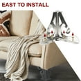 thumbnail image 4 of Uxcell Hollow Out Furniture Legs, Modern Metal Triangle Couch Feet Replacement Silver 3.7 Inch, 4 of 5