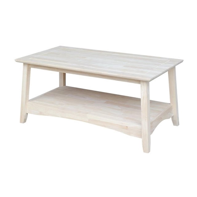 Allora Table Basse Rectangulaire en Bois Massif, Naturel