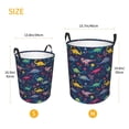 thumbnail image 5 of Balery Dinosaur Flowers Round Laundry Basket with Handles Waterproof Freestanding Laundry Hamper for Clothes Toys in the Dorm and Family-Small, 5 of 8