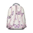 thumbnail image 3 of Butterfly Print Commuter Backpack - Lightweight College Bookbag with Large Capacity, Side Water Bottle Holder, Comfortable Straps, 3 of 6