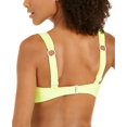 thumbnail image 2 of DKNY Women's Yellow Stretch Fixed Cups Adjustable Swimsuit Top XS, 2 of 2