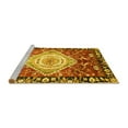 thumbnail image 2 of Ahgly Company Machine Washable Indoor Round Persian Yellow Traditional Area Rugs, 4' Round, 2 of 4