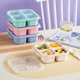 thumbnail image 5 of WUXIAB 4Pc Bento Box,Green Multi-Use Food Storage Keeps Snacks Fresh & Organized,Snack Containers,4 Grid Reusable Meal Prep Lunch Containers For Kids Adults,Food Storage Containers For Work Travel, 5 of 8