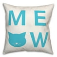 thumbnail image 2 of Creative Products Meow Blue 16 x 16 Spun Poly Pillow, 2 of 3