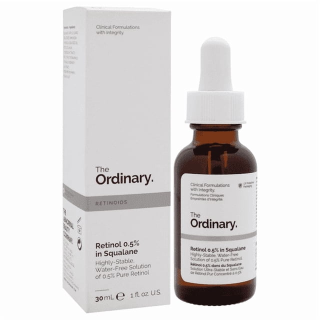 1 botella de suero de escualano con retinol al 0,5 % de The-'Ordinary' de 30 ml/1 onza líquida