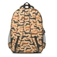 thumbnail image 3 of Retro Style Dachshunds Backpack for School,Cute School Bag,Schoolbag with Adjustable Shoulder Straps & Padded Back,16.9 Inch, 3 of 5