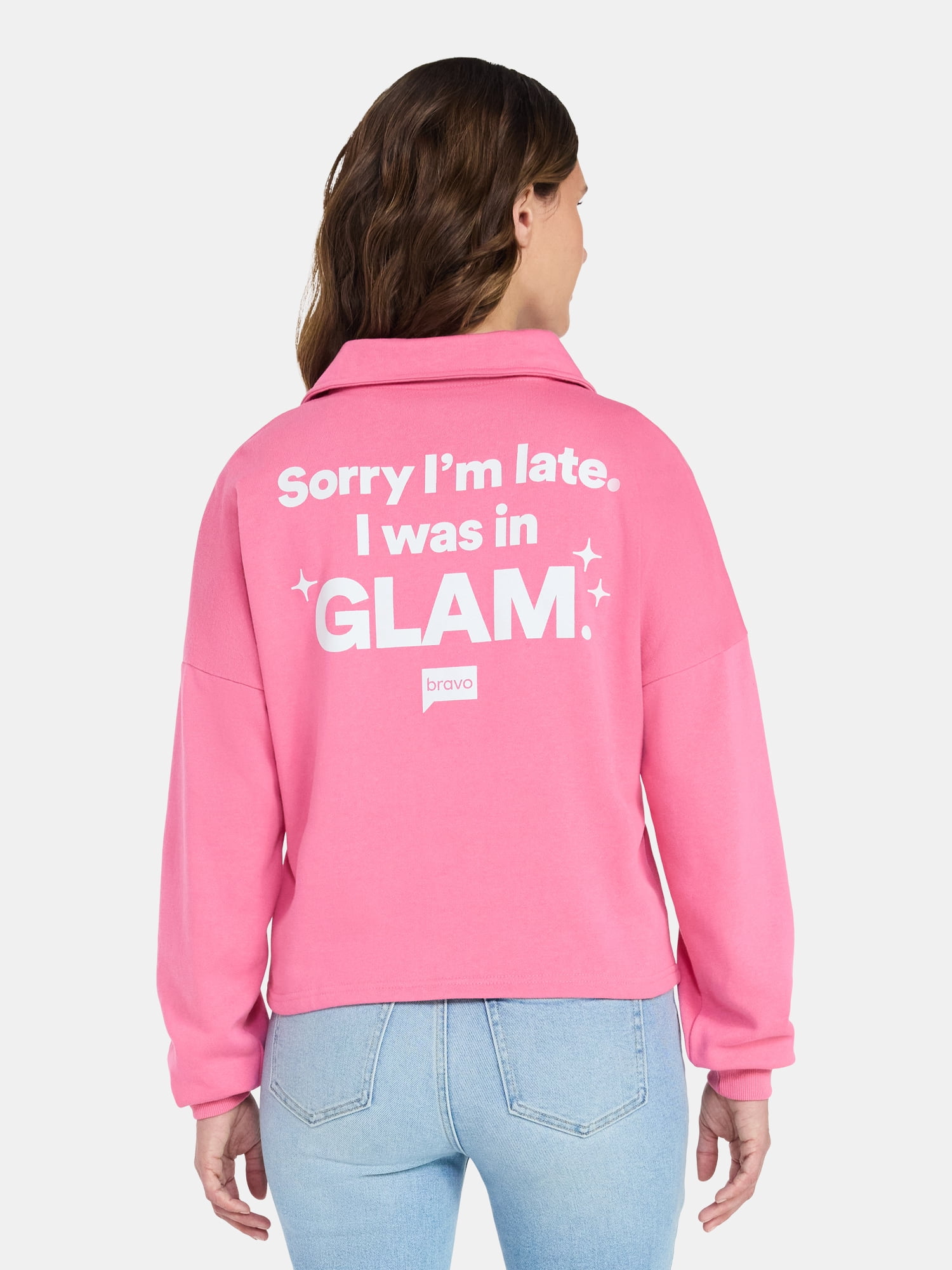 Bravo Women's Graphic Sweatshirt with Long Sleeves, Sizes XXS-XXL