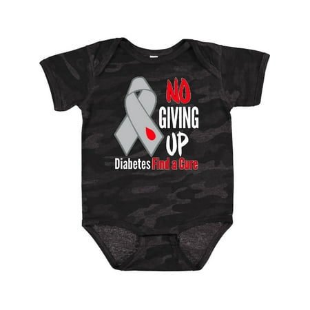 

Inktastic No Giving Up- Diabetes- Find a Cure Gift Baby Boy or Baby Girl Bodysuit